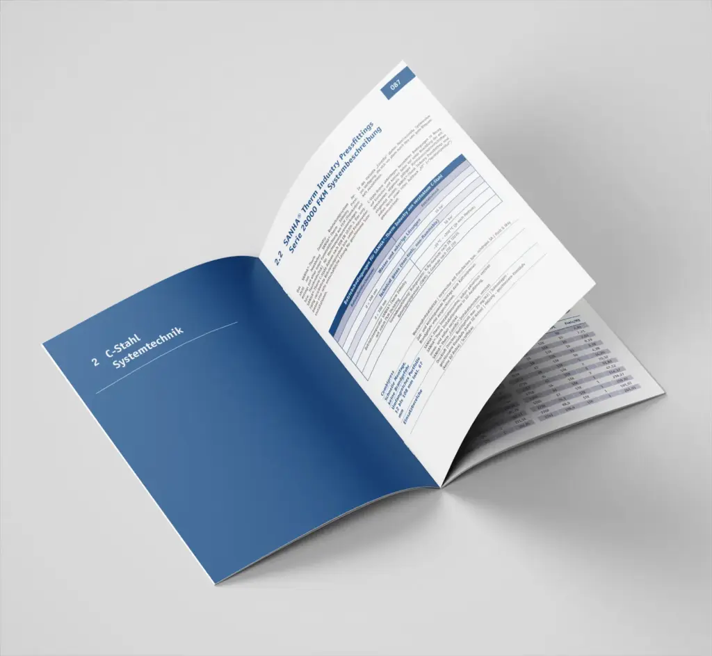 Blau Katalog Innenansicht